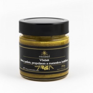 Honey with pollen, propolis and royal jelly